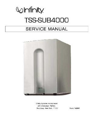 Service manual Infinity TSS-SUB4000 ― Manual-Shop.ru