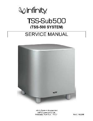 Service manual Infinity TSS-SUB500 ― Manual-Shop.ru