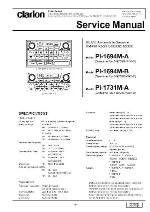 Сервисная инструкция Clarion PI-1694M ― Manual-Shop.ru