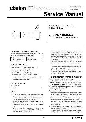 Сервисная инструкция Clarion PI-2384M ― Manual-Shop.ru