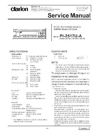 Сервисная инструкция Clarion PI-2517U ― Manual-Shop.ru