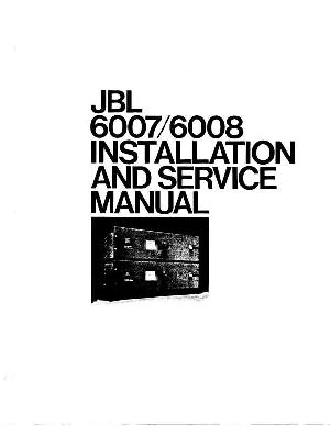 Сервисная инструкция JBL 6007, 6008  ― Manual-Shop.ru