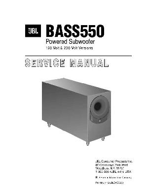 Сервисная инструкция JBL BASS550 ― Manual-Shop.ru