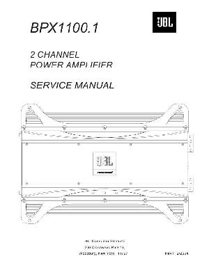 Сервисная инструкция JBL BPX-1100.1  ― Manual-Shop.ru