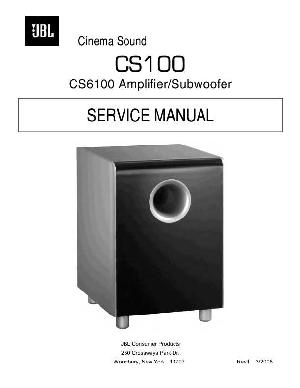 Service manual JBL CS100 CS6100 ― Manual-Shop.ru