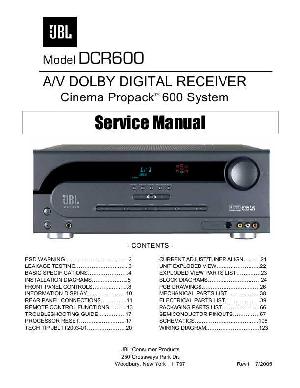 Service manual JBL DCR-600 ― Manual-Shop.ru