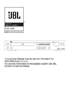 Сервисная инструкция JBL DSC-1000 ― Manual-Shop.ru