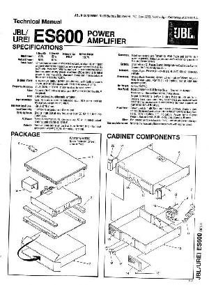 Service manual JBL ES-600  ― Manual-Shop.ru