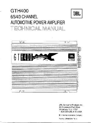 Service manual JBL GTH-400 ― Manual-Shop.ru