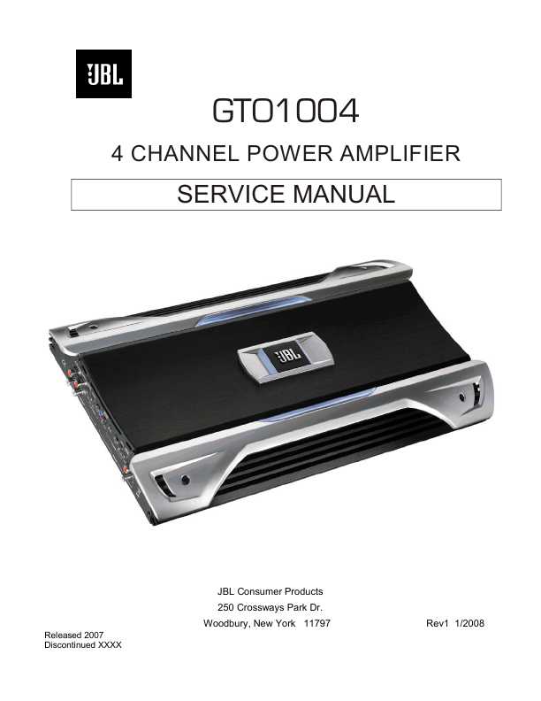 Jbl shop gto 1004