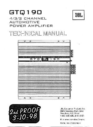 Service manual JBL GTQ-190  ― Manual-Shop.ru