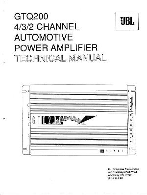 Сервисная инструкция JBL GTQ-200  ― Manual-Shop.ru