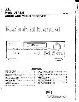 Сервисная инструкция JBL JSR-635 ― Manual-Shop.ru