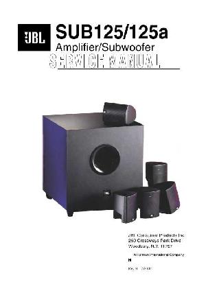 Сервисная инструкция JBL SUB-125, SUB-125A ― Manual-Shop.ru