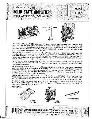 Сервисная инструкция JBL UREI-1109  ― Manual-Shop.ru