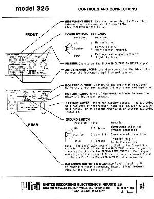 Сервисная инструкция JBL UREI-325  ― Manual-Shop.ru