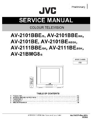 Service manual JVC AV-2101BBE, AV-2101BE, AV-2111BBE, AV-2111BE, AV-21BMG8 ― Manual-Shop.ru