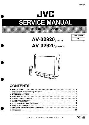 Сервисная инструкция JVC AV-32920 ― Manual-Shop.ru