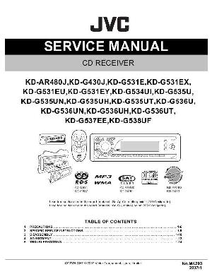 Сервисная инструкция JVC KD-AR480, KD-G430J, KD-G531E, KD-G534, KD-G535, KD-G536U, KD-G537EE, KD-G538UF ― Manual-Shop.ru