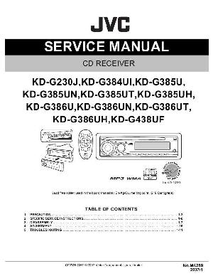 Сервисная инструкция JVC KD-G230, KD-G384, KD-G385, KD-G386, KD-G438 ― Manual-Shop.ru