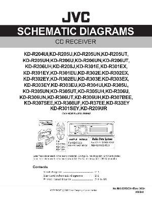 Сервисная инструкция JVC KD-R33, KD-R204, KD-R205, KD-R206, KD-R208, KD-R301E, KD-R302, KD-R303, KD-R304, KD-R305, KD-R306, KD-R307BEE, KD-R308, KD-R37EE SCH    ― Manual-Shop.ru