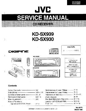 Сервисная инструкция JVC KD-SX930, KD-SX939 ― Manual-Shop.ru