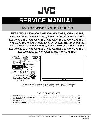 Сервисная инструкция JVC KW-ADV793, KW-AVX730, KW-AVX735, KW-AVX736, KW-AVX738, KW-AVX830, KW-AVX835, KW-AVX836, KW-AVX838 ― Manual-Shop.ru