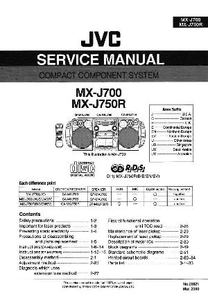 Сервисная инструкция JVC MX-J700, MX-J750R ― Manual-Shop.ru