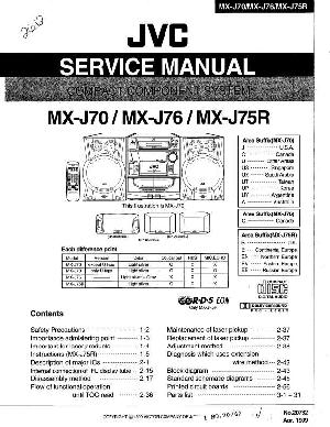 Сервисная инструкция JVC MX-J70, MX-J75R, MX-J76 ― Manual-Shop.ru