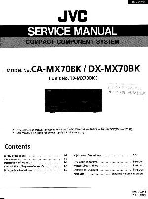 Сервисная инструкция JVC TD-MX70BK ― Manual-Shop.ru