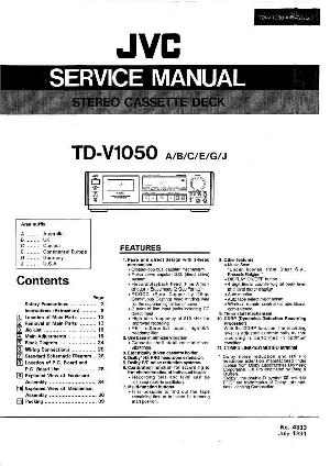 Сервисная инструкция JVC TD-V1050 ― Manual-Shop.ru