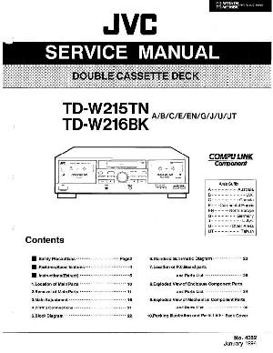 Сервисная инструкция JVC TD-W215TN, TD-W216BK ― Manual-Shop.ru