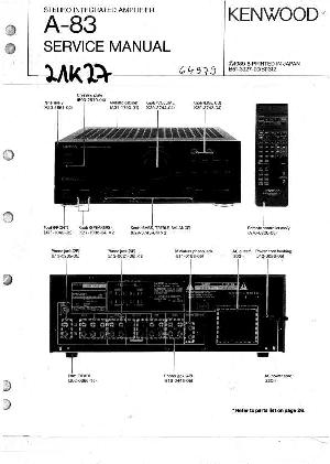 Сервисная инструкция Kenwood A-83 ― Manual-Shop.ru