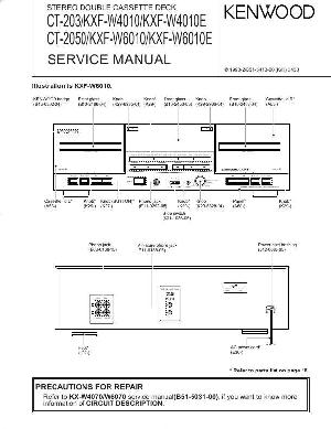 Сервисная инструкция Kenwood CT-205, 2050, KXF-W4010, KXF-W6010 ― Manual-Shop.ru