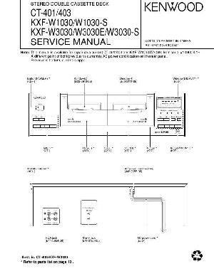 Сервисная инструкция Kenwood CT-401, CT-403, KXF-W1030, KXF-W3030 ― Manual-Shop.ru