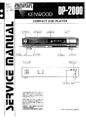 Сервисная инструкция Kenwood DP-2000  ― Manual-Shop.ru