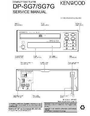 Сервисная инструкция Kenwood DP-SG7 ― Manual-Shop.ru