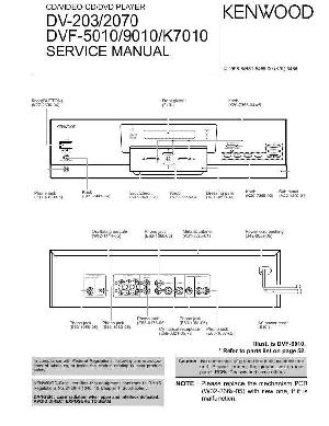 Сервисная инструкция Kenwood DV-203, DV-2070, DVF-5010, DVF-9010, DVF-K7010 ― Manual-Shop.ru