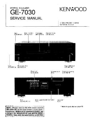 Сервисная инструкция Kenwood GE-7030 ― Manual-Shop.ru