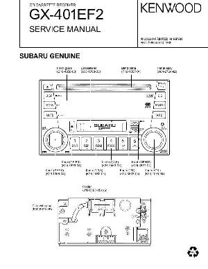 Сервисная инструкция Kenwood GX-401EF2 (SUBARU GENUINE) ― Manual-Shop.ru