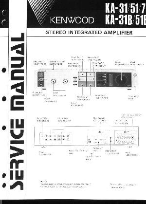 Сервисная инструкция Kenwood KA-31, KA-51, KA-71  ― Manual-Shop.ru