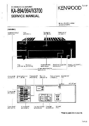 Сервисная инструкция Kenwood KA-894, KA-994, KA-V3700 ― Manual-Shop.ru