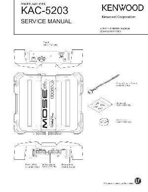 Сервисная инструкция Kenwood KAC-5203 ― Manual-Shop.ru
