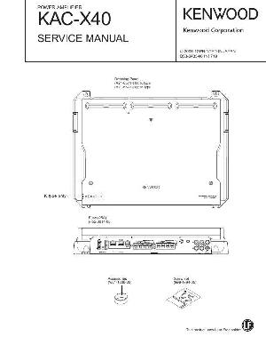 Сервисная инструкция Kenwood KAC-X40 ― Manual-Shop.ru