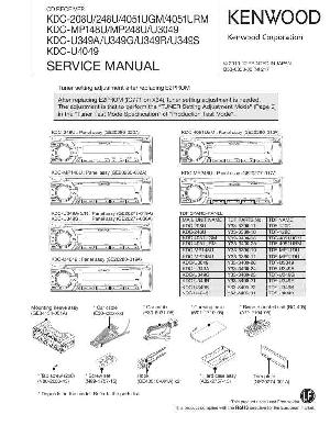 Сервисная инструкция Kenwood KDC-208U, KDC-248U, KDC-4051U, KDC-MP148U, KDC-MP248U, KDC-U3049, KDC-U349R, KDC-U4049 ― Manual-Shop.ru