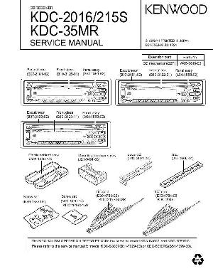 Сервисная инструкция Kenwood KDC-2016, KDC-215S, KDC-35MR ― Manual-Shop.ru