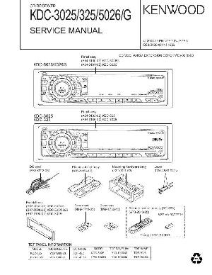 Сервисная инструкция Kenwood KDC-3025, KDC-325, KDC-5026 ― Manual-Shop.ru