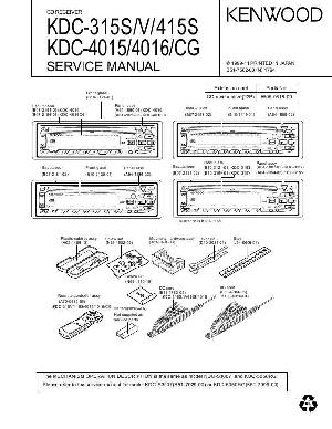 Service manual Kenwood KDC-315S, KDC-415S, KDC-4015, KDC-4016 ― Manual-Shop.ru