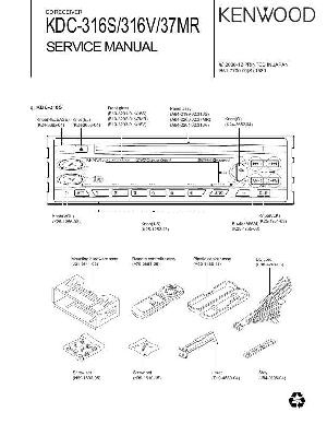 Сервисная инструкция Kenwood KDC-316S, KDC-316V, KDC-37MR ― Manual-Shop.ru