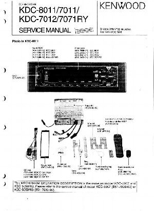 Сервисная инструкция Kenwood KDC-7011, KDC-7012, KDC-7071RY, KDC-8011  ― Manual-Shop.ru